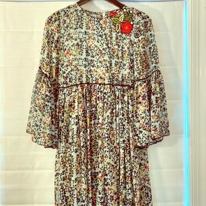 Anthropologie prairie bell sleeve dress